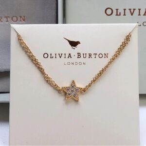 Olivia Burton Gold Tone Clear Crystal Star Bracelet